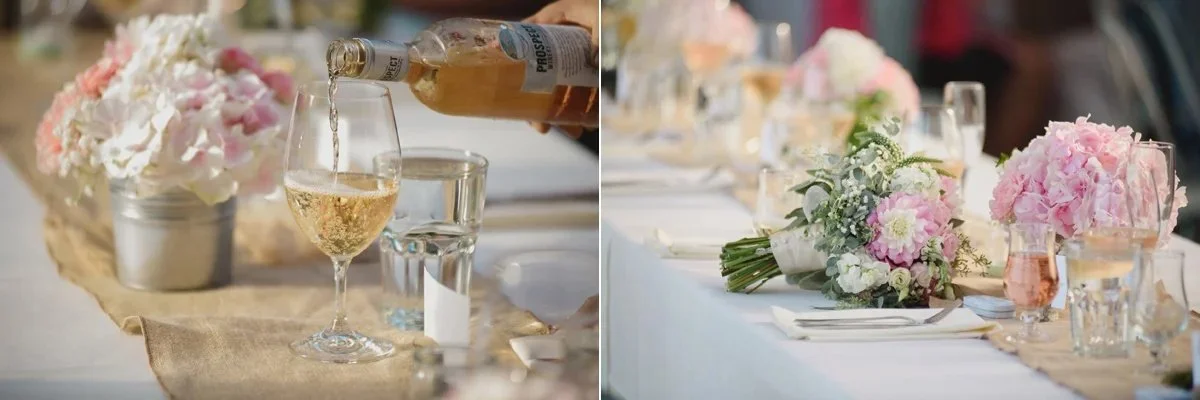 wedding reception blush