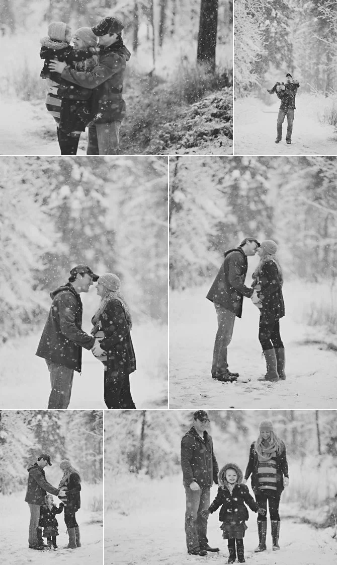 maternity snow family