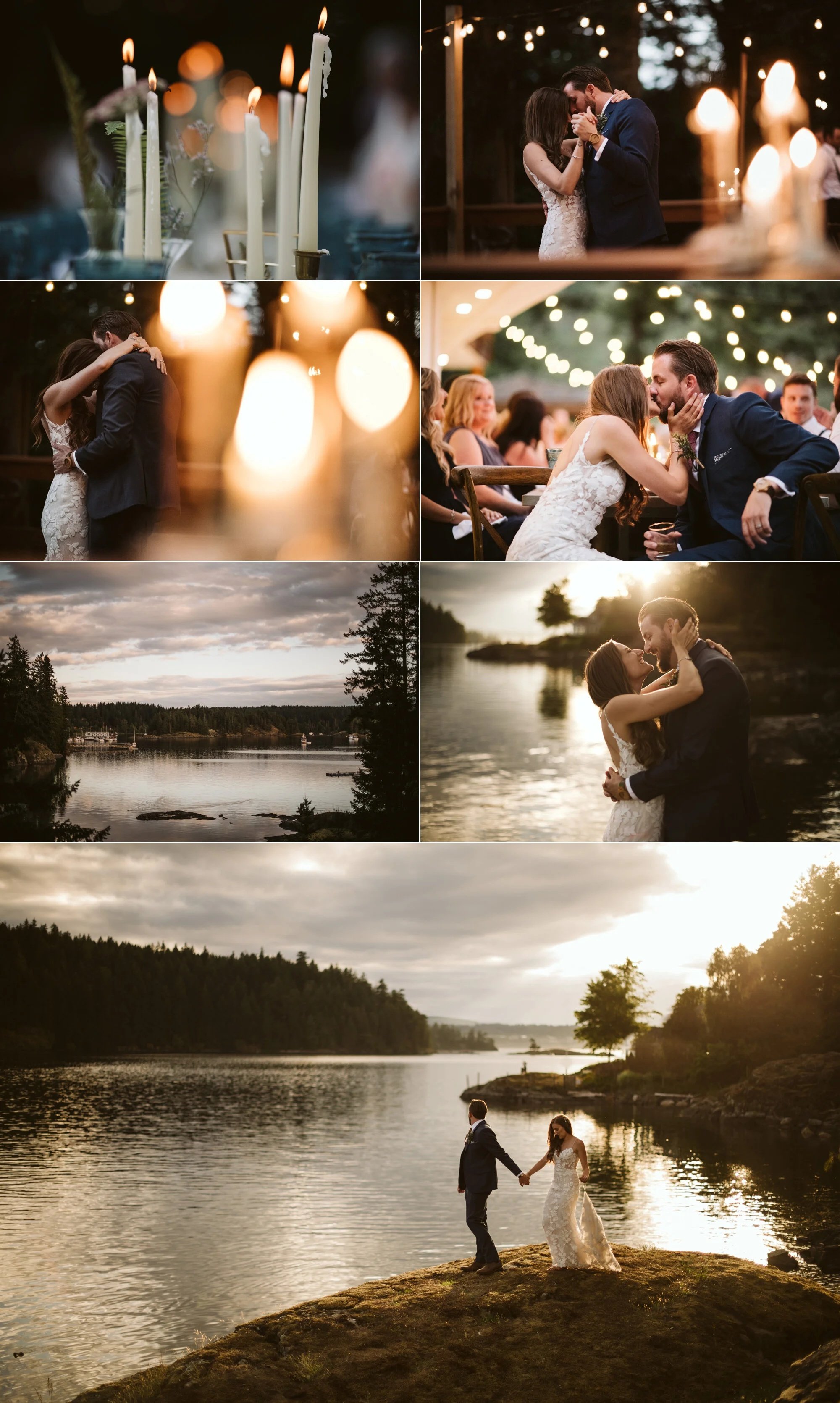 outdoor wedding reception, vancouver island