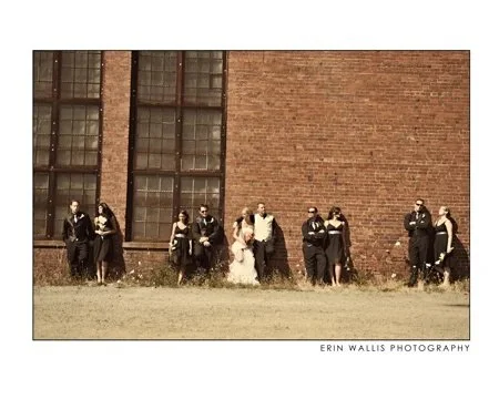 train station bridal party