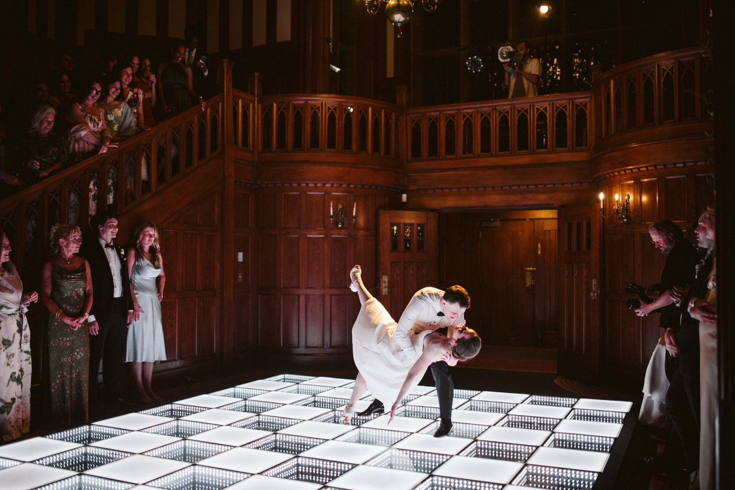 A dip during the first dance