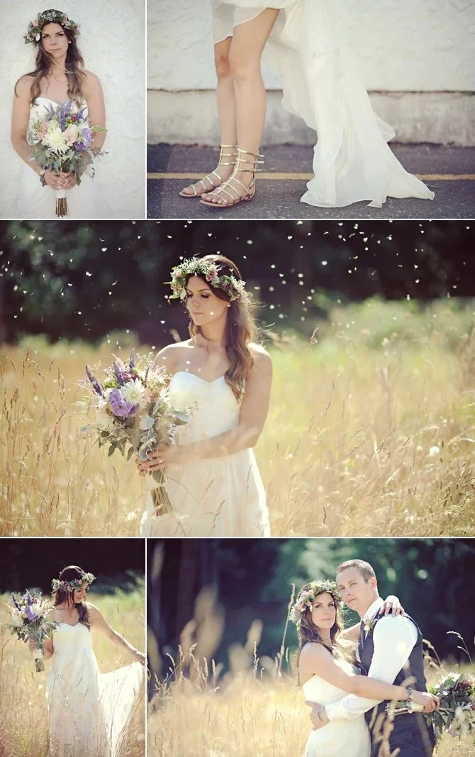 boho wedding couple