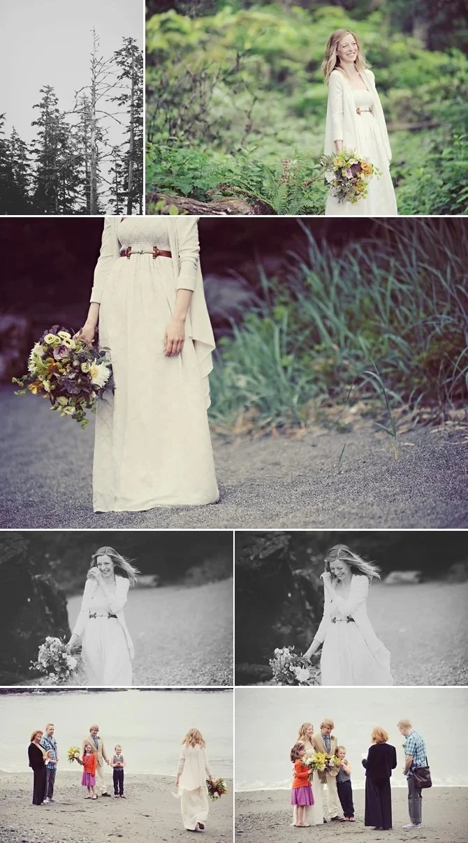 tofino elopement, beach ceremony