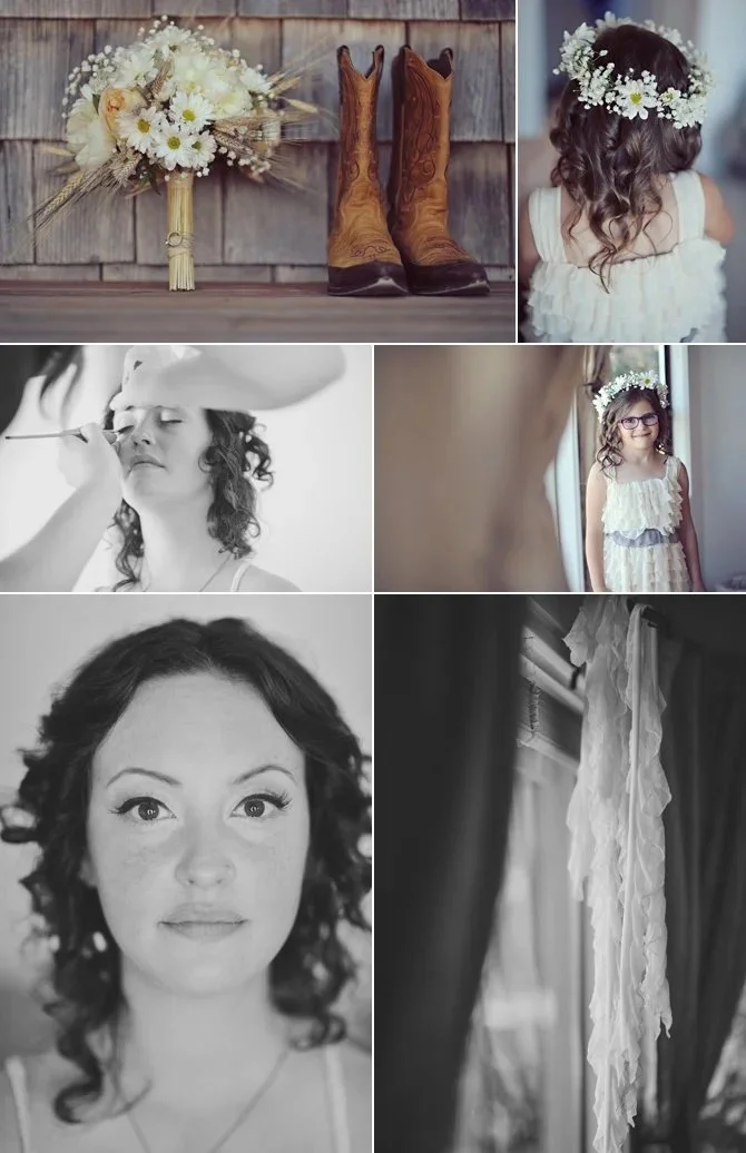 Bride getting ready