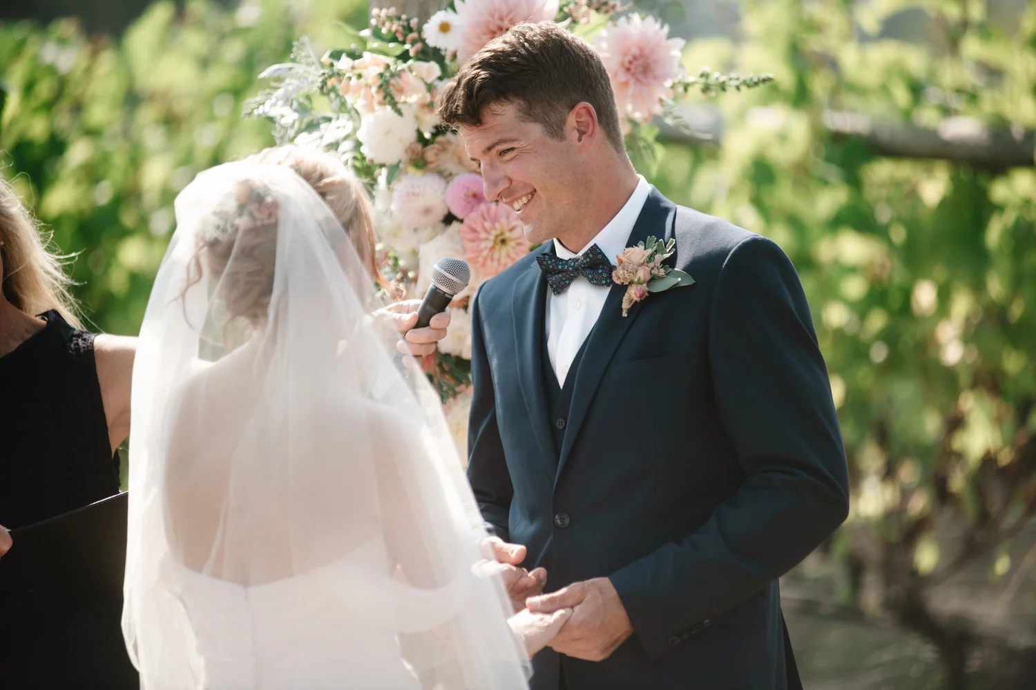 Myles during the vows