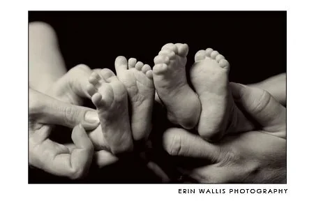 twin feet black and white photos of baby toes