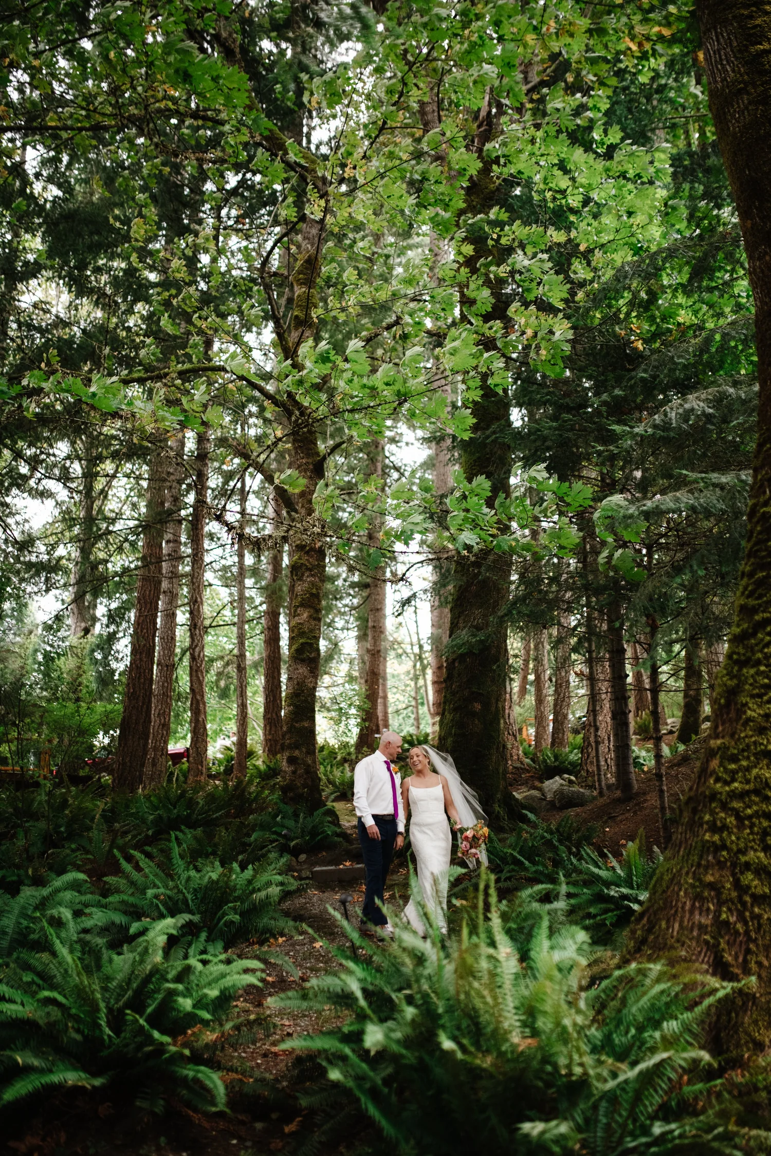 Hailey and Kyle among the tall trees