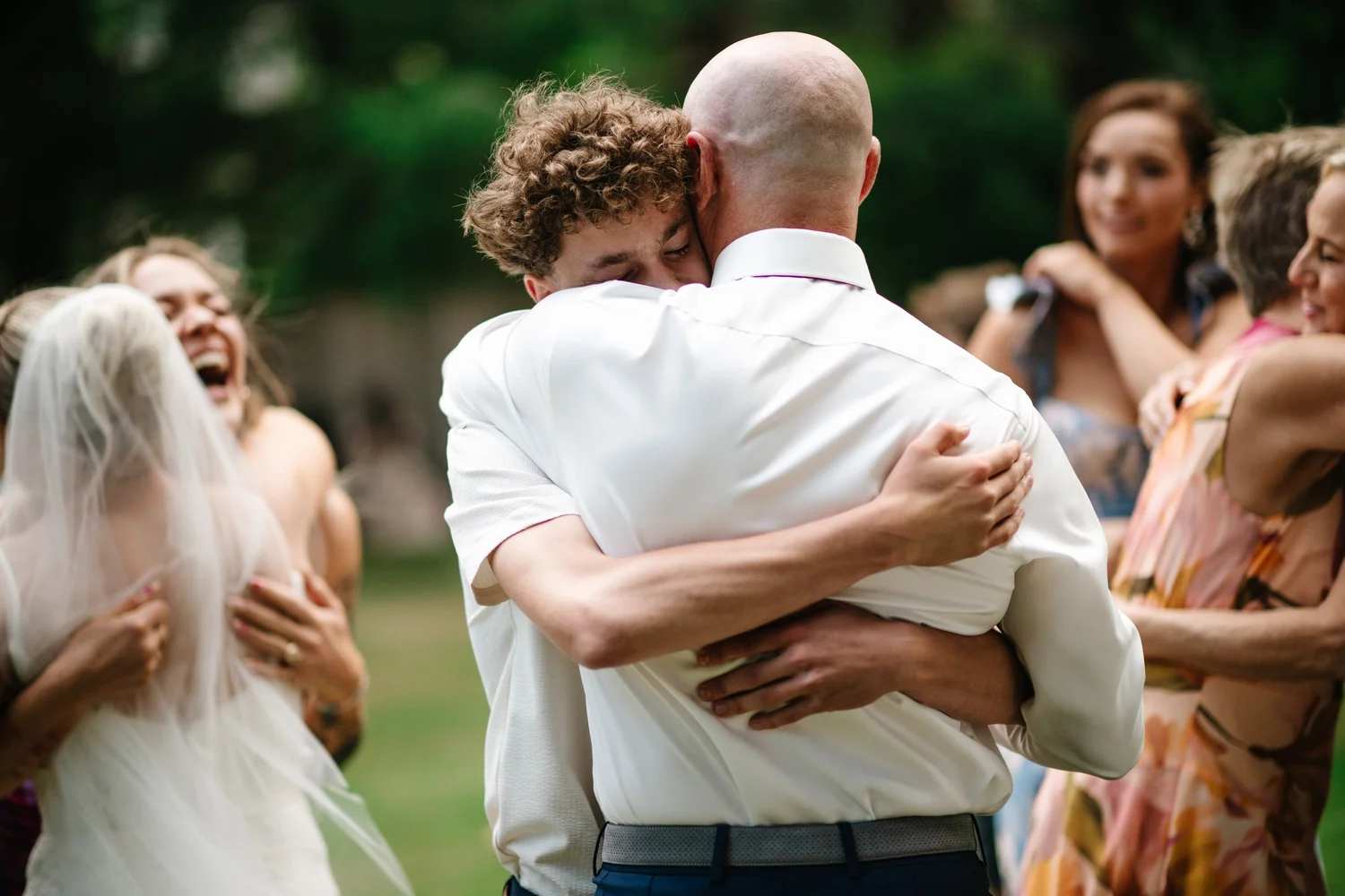 Hugs after the ceremony