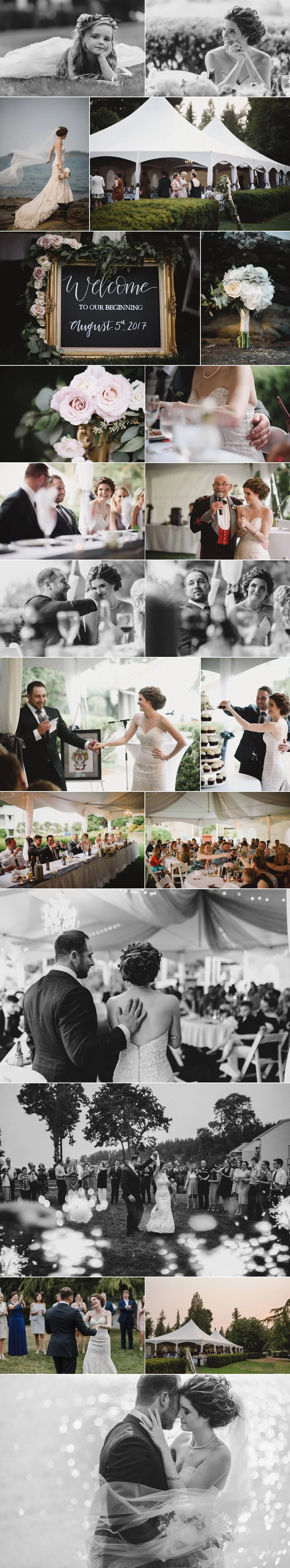 island wedding reception