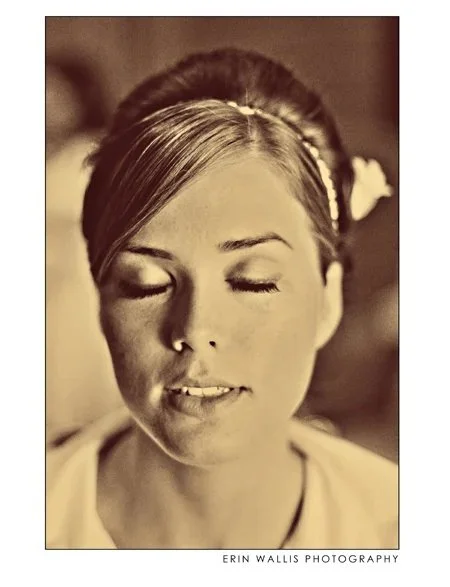 Bride waiting for makeup