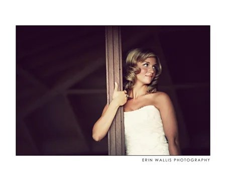 Bride in the rafters