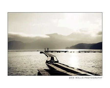 Dock in black and white