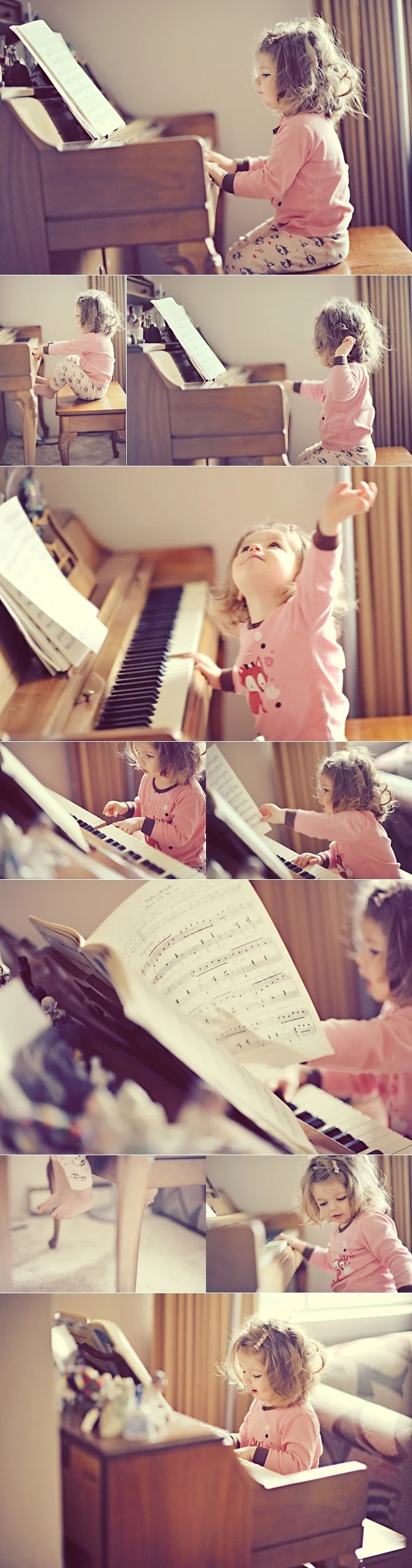 Maisie at the piano