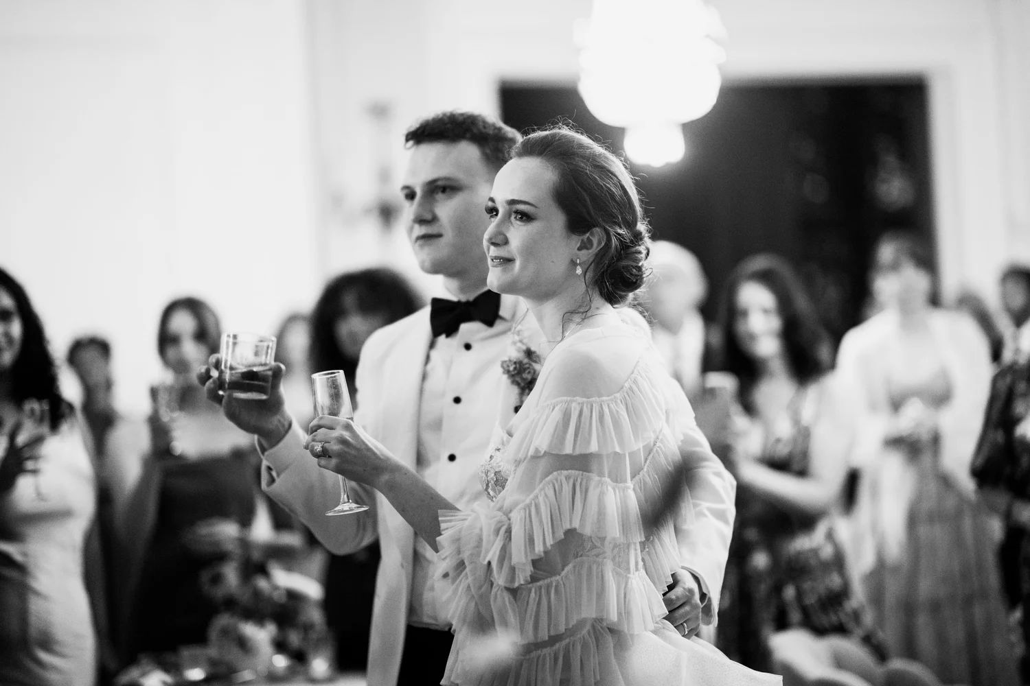 A toast during speeches