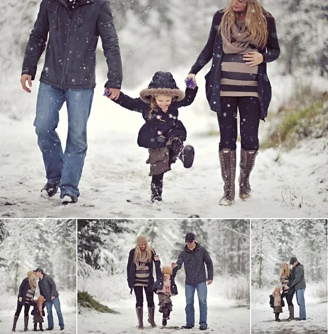 family snow maternity