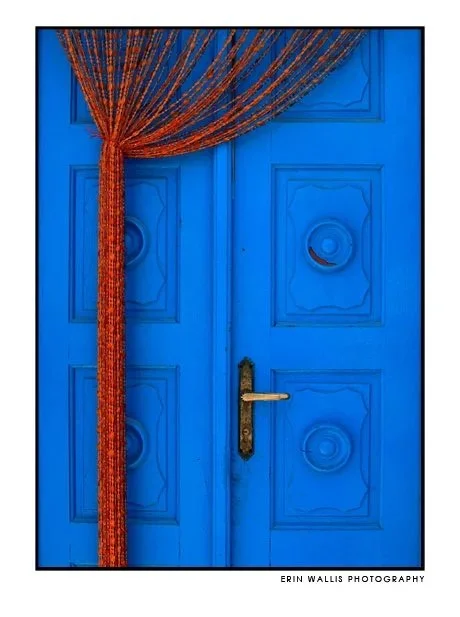 greek door door in Mykonos