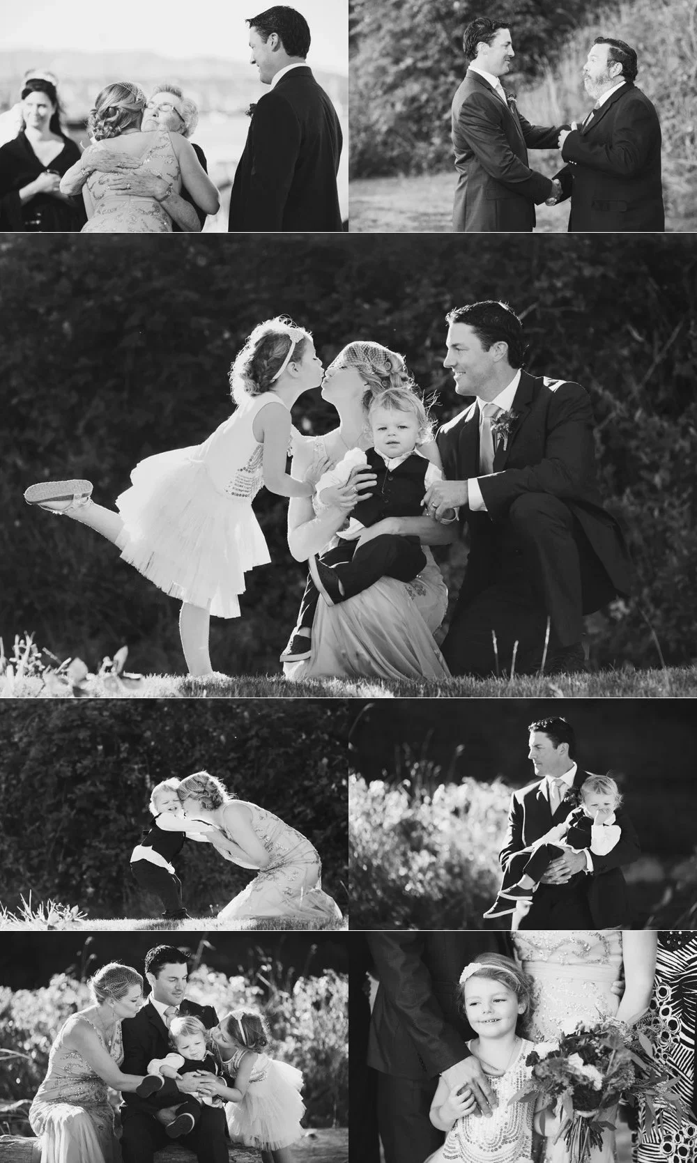 family wedding photos