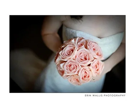 Bride with Pink Roses in Campbell River