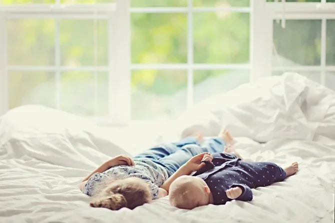 Kids in bed