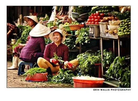 Market in Vietnam woman in market in Vietnam