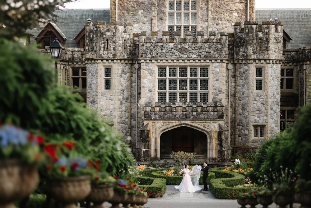 F and J at Hatley Castle