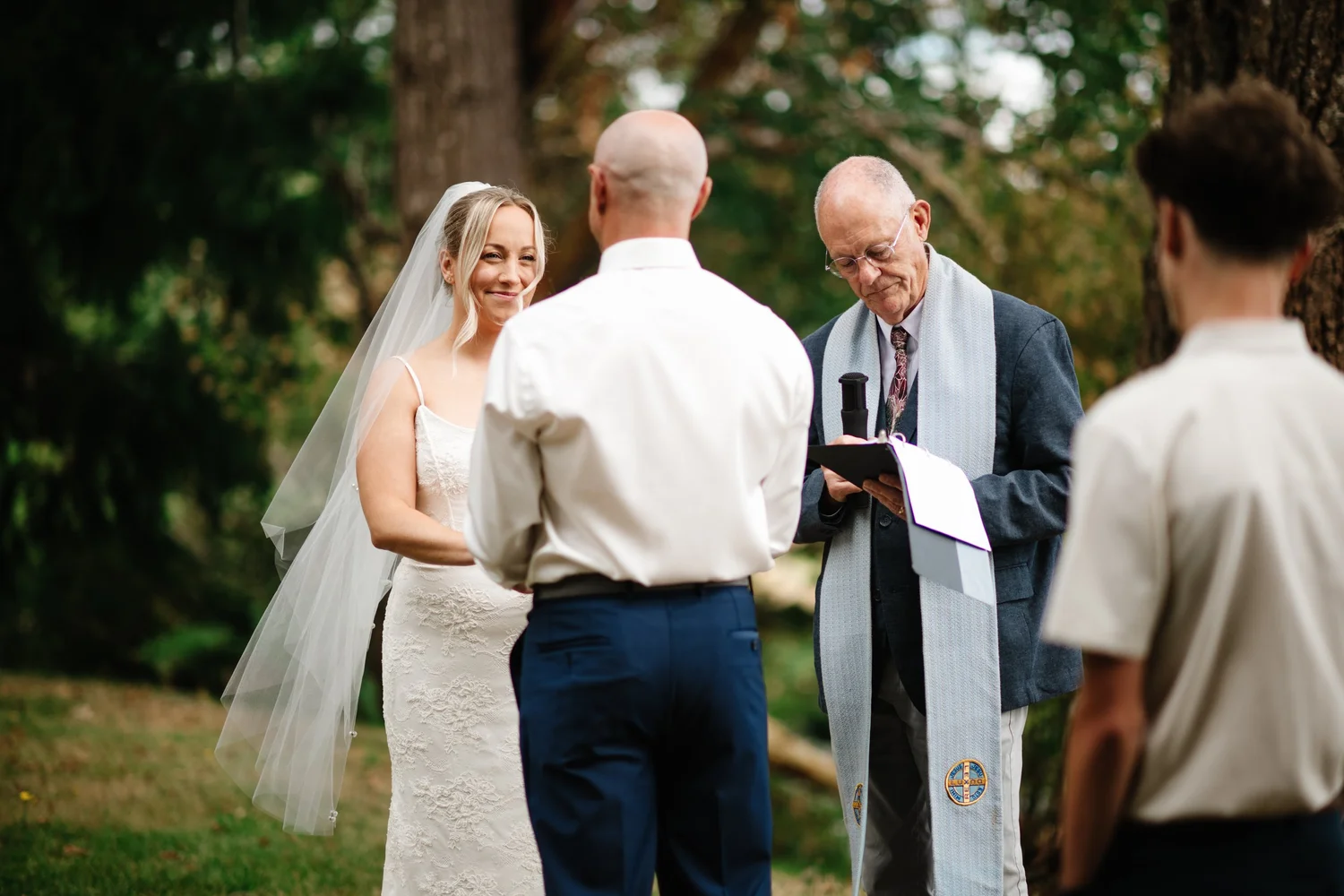 Hailey and Kyle during the ceremony