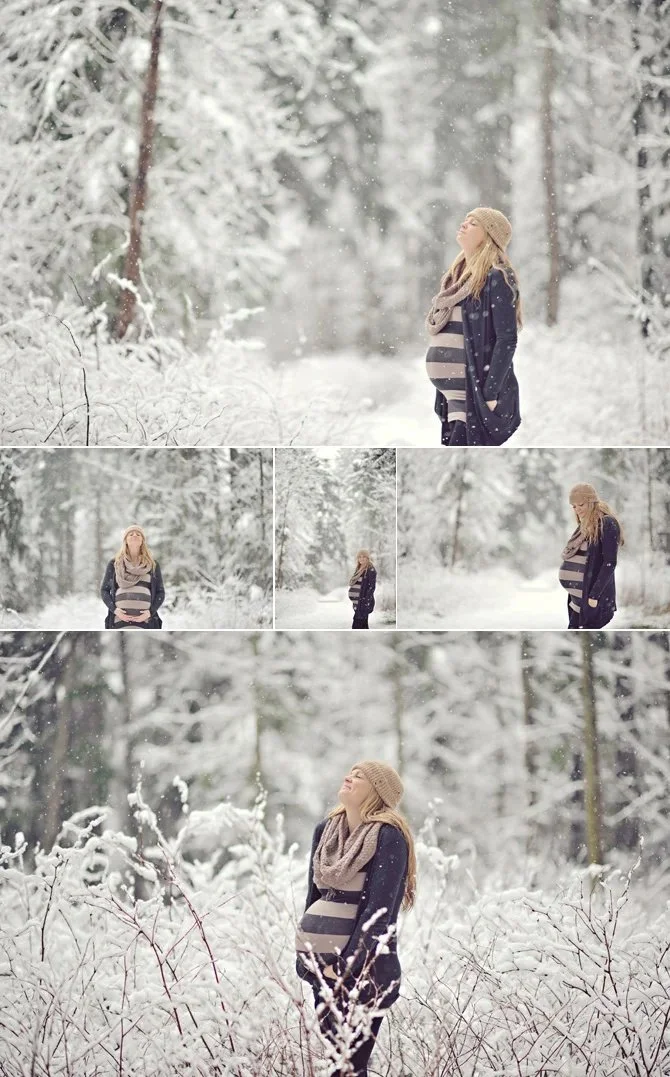 outdoor snow maternity