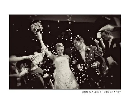 a happy moment just married couple