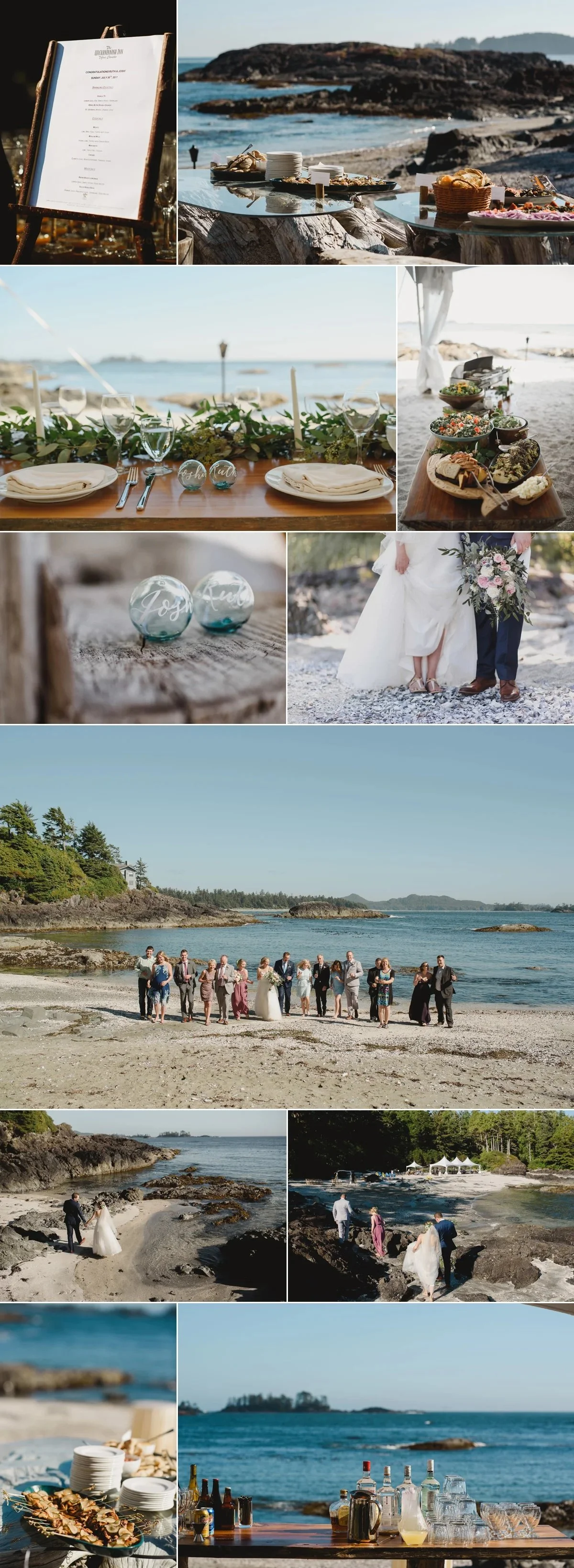 Wickaninnish Inn wedding, shell beach, elopement, tofino, luxury beach wedding, private beach wedding tofino, private venue, private tofino venue
