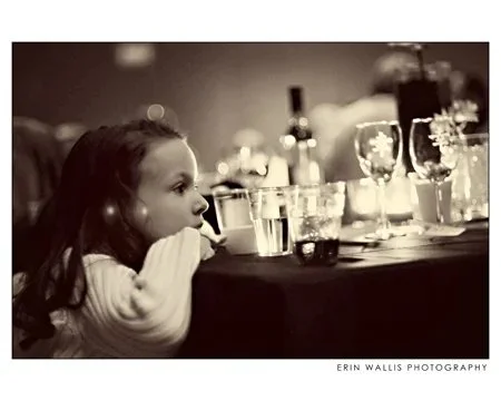 reception reception litle girl on table
