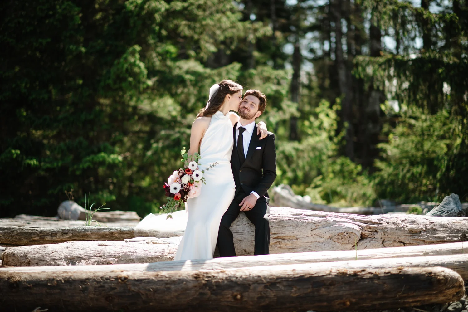 Dana and Cole in the forest clearing