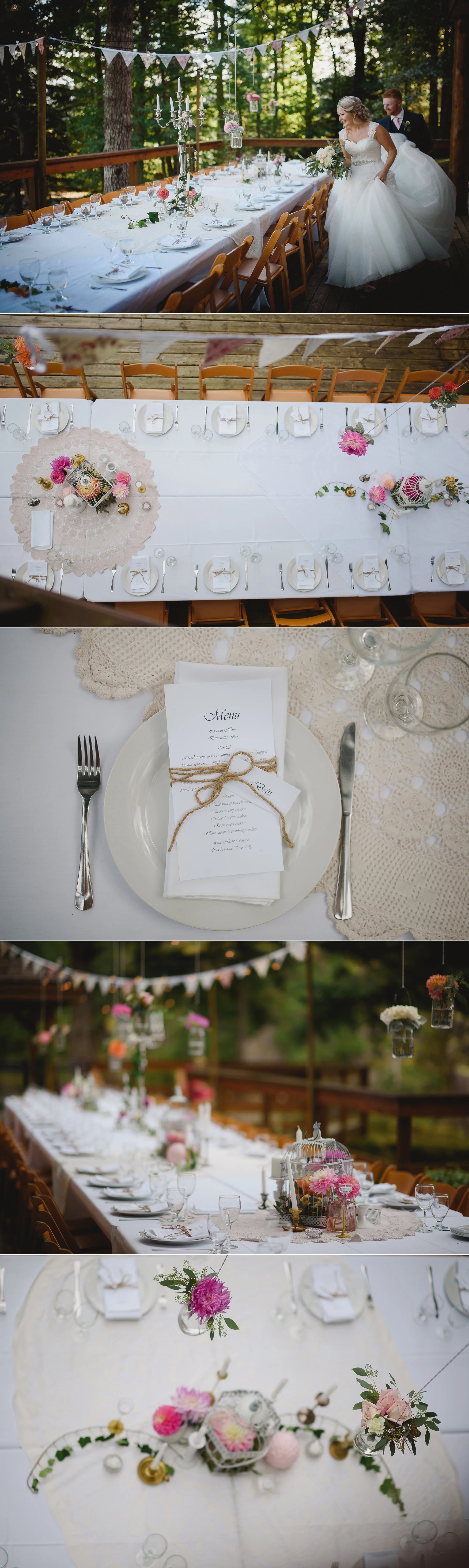 outdoor wedding reception