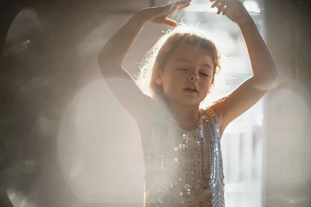 little girl in the light
