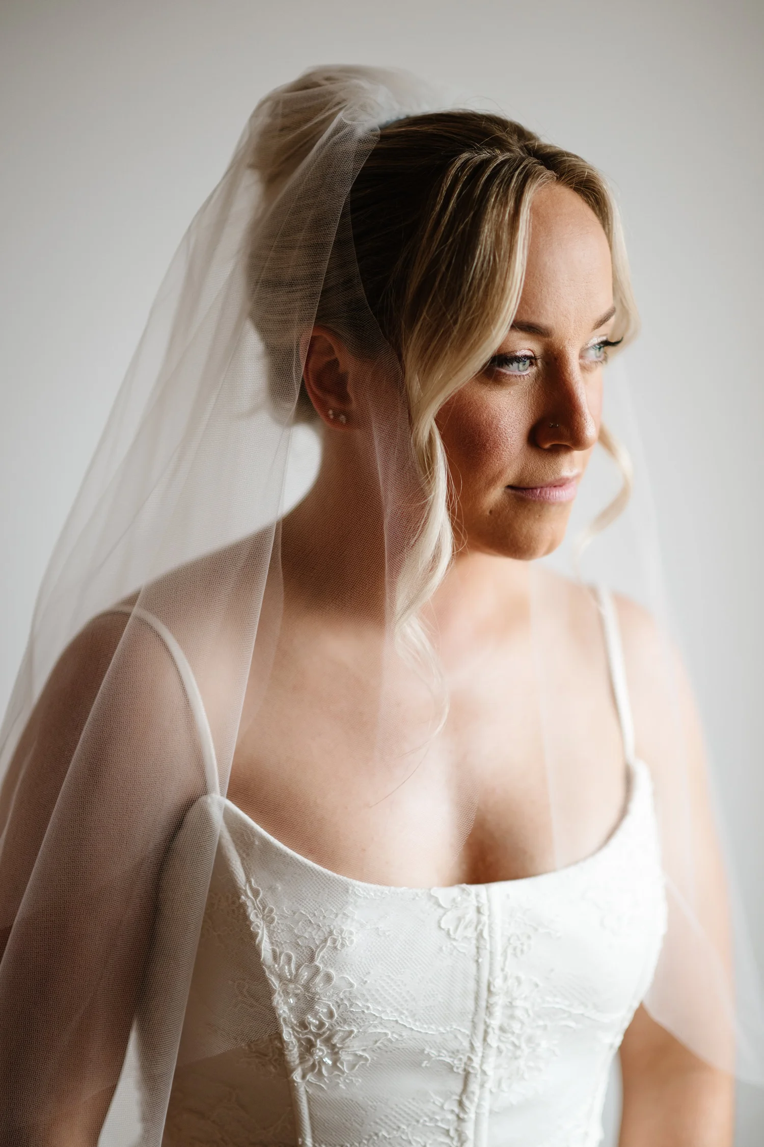 Hailey under her veil