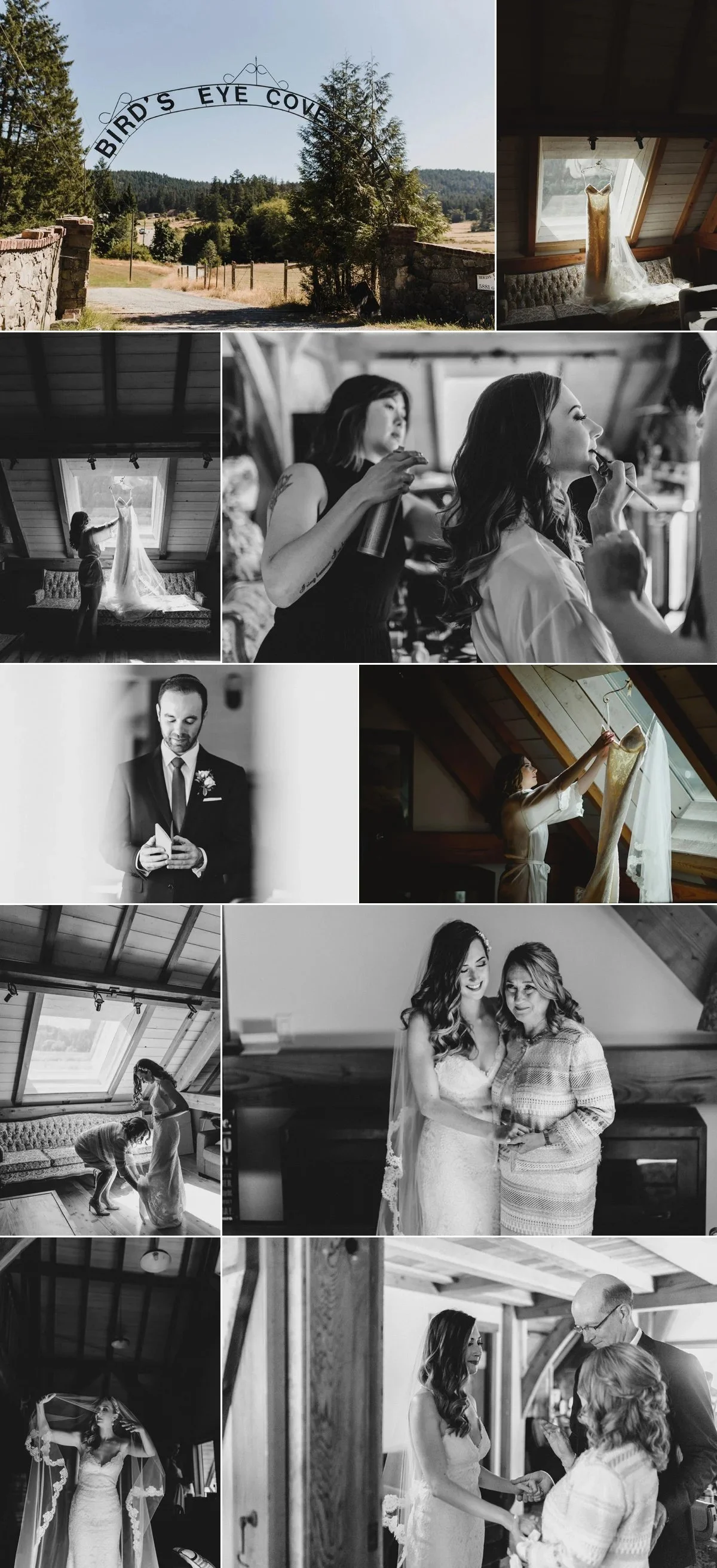birds eye cove wedding photographer