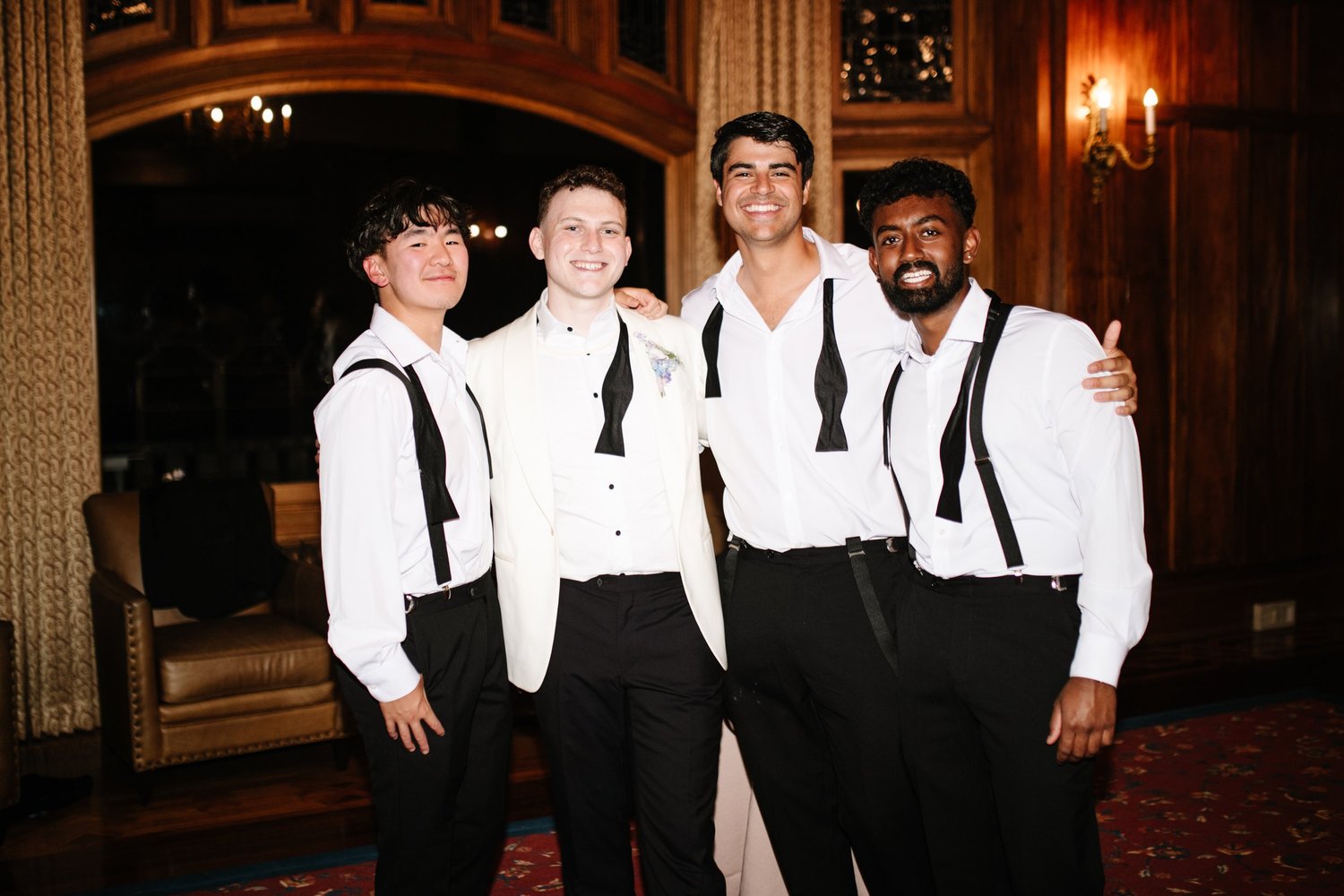 The groom with his groomsmen