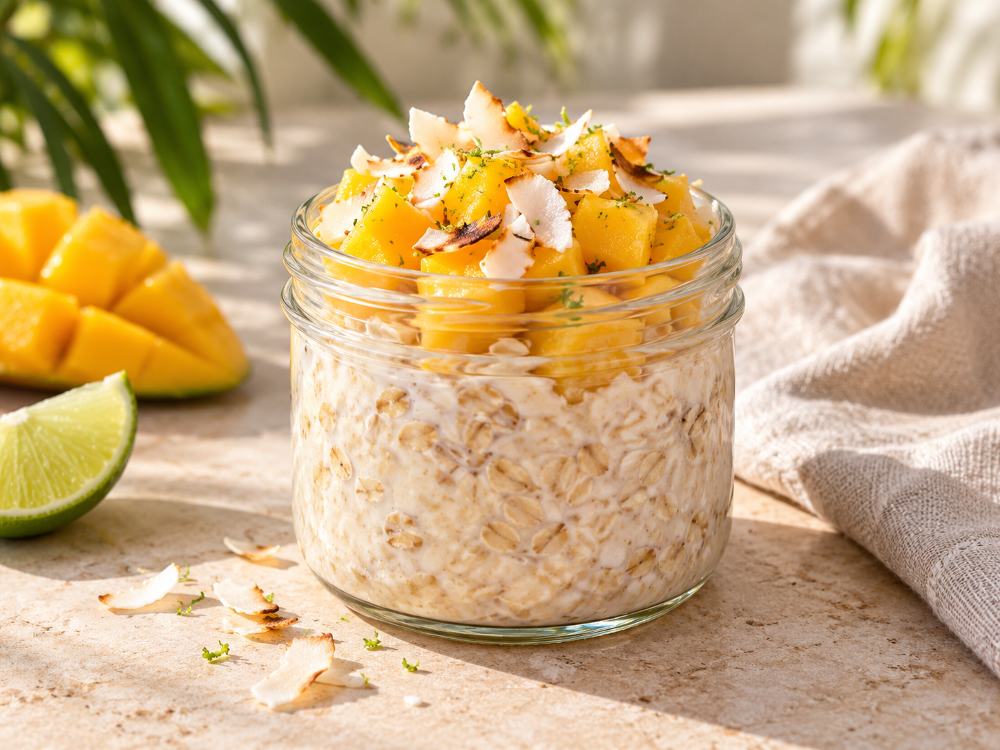 Mango Coconut Overnight Oats