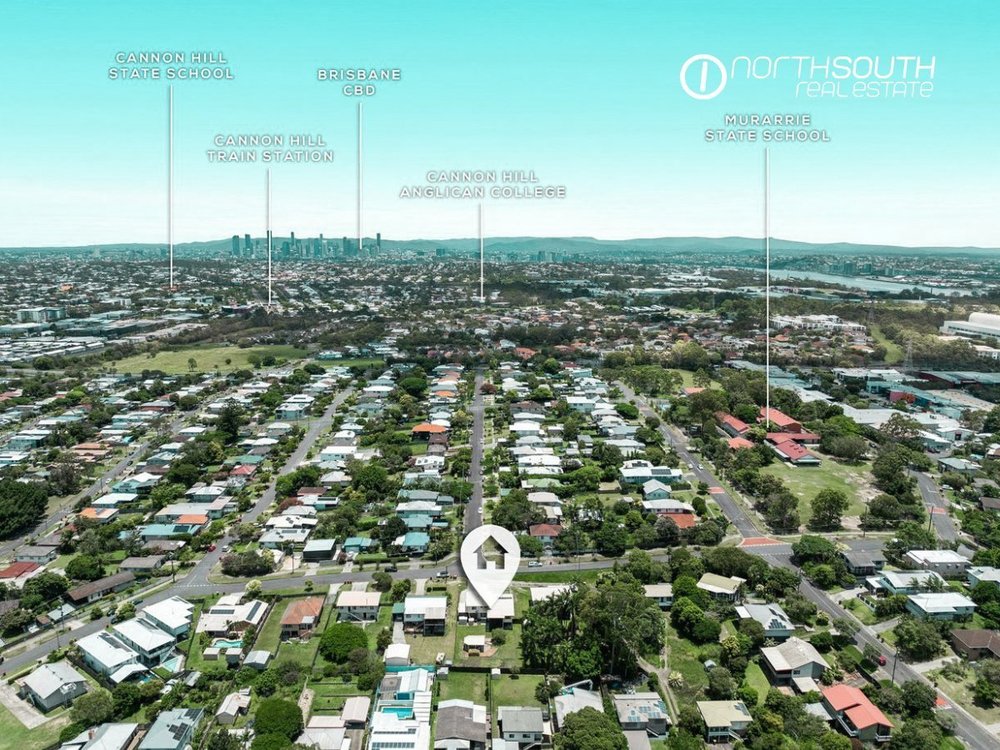 Aerial view of a Murarrie development site in Brisbane, showing how close it sits to the Cannon Hill schools