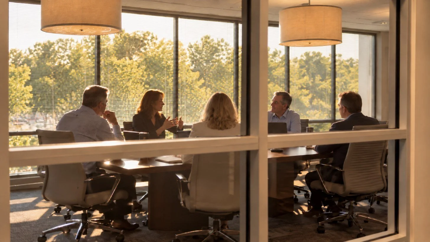 A collaborative working session in the W3, LLC conference room