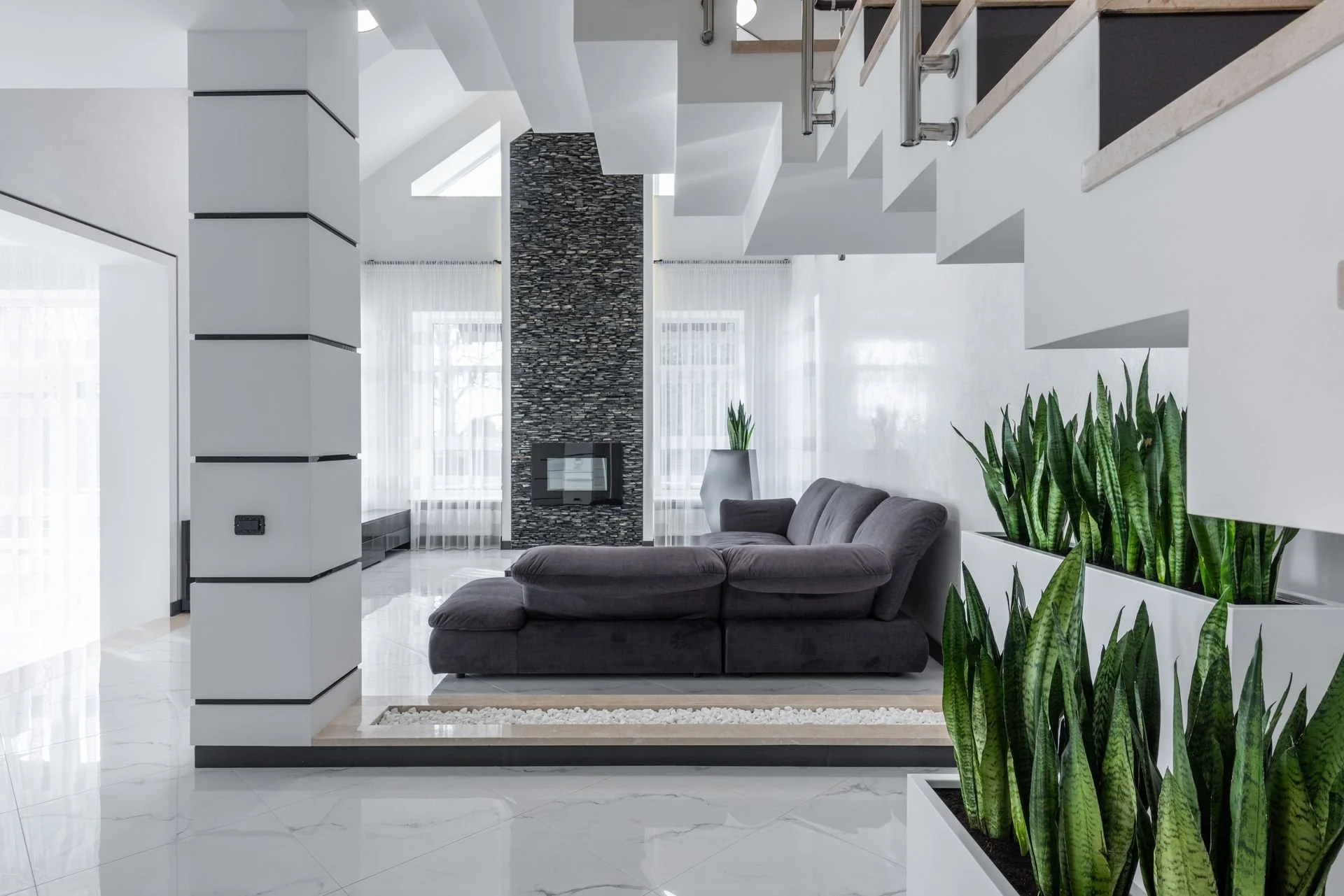 Contemporary living room illustrating thoughtful home presentation