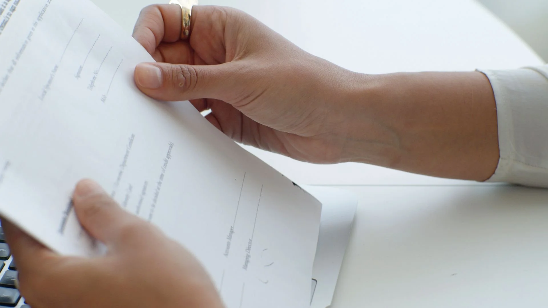 Reviewing documents for a home sale