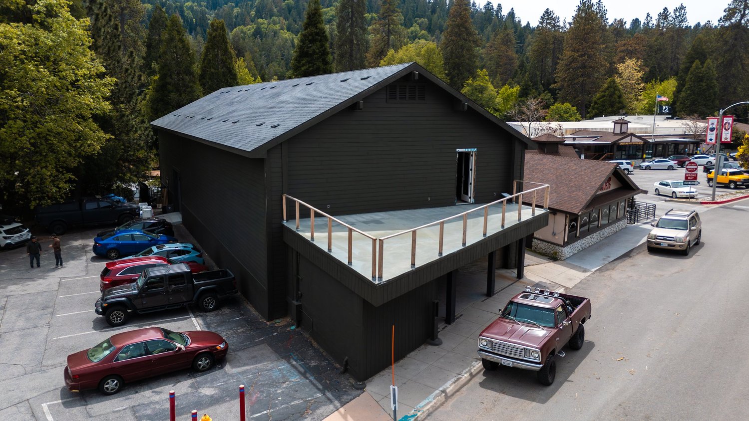 The building and its rooftop deck