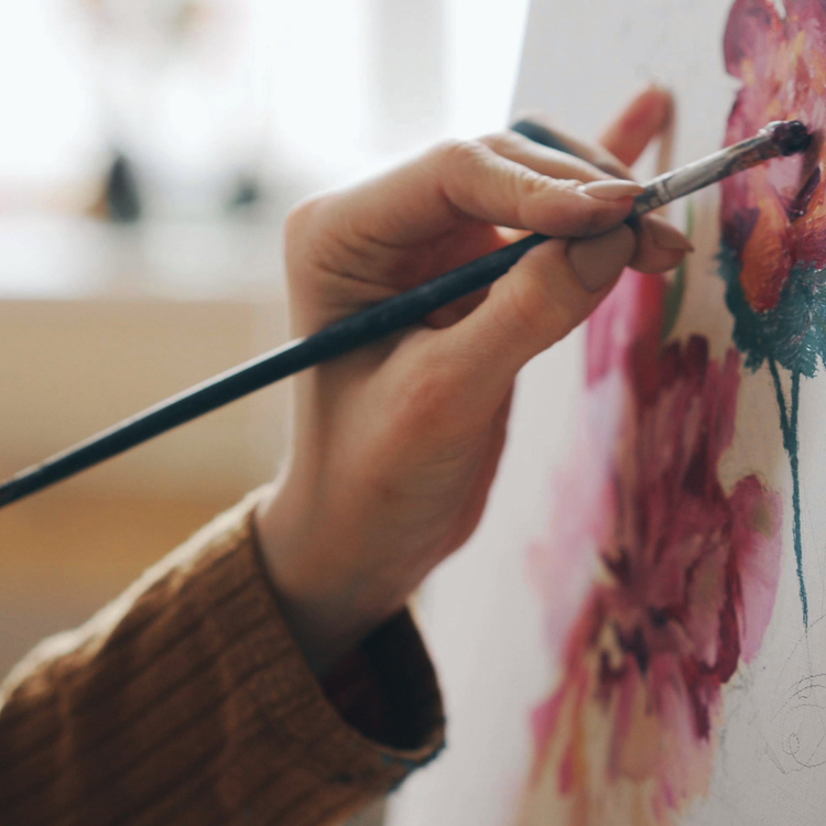 A painter at work
