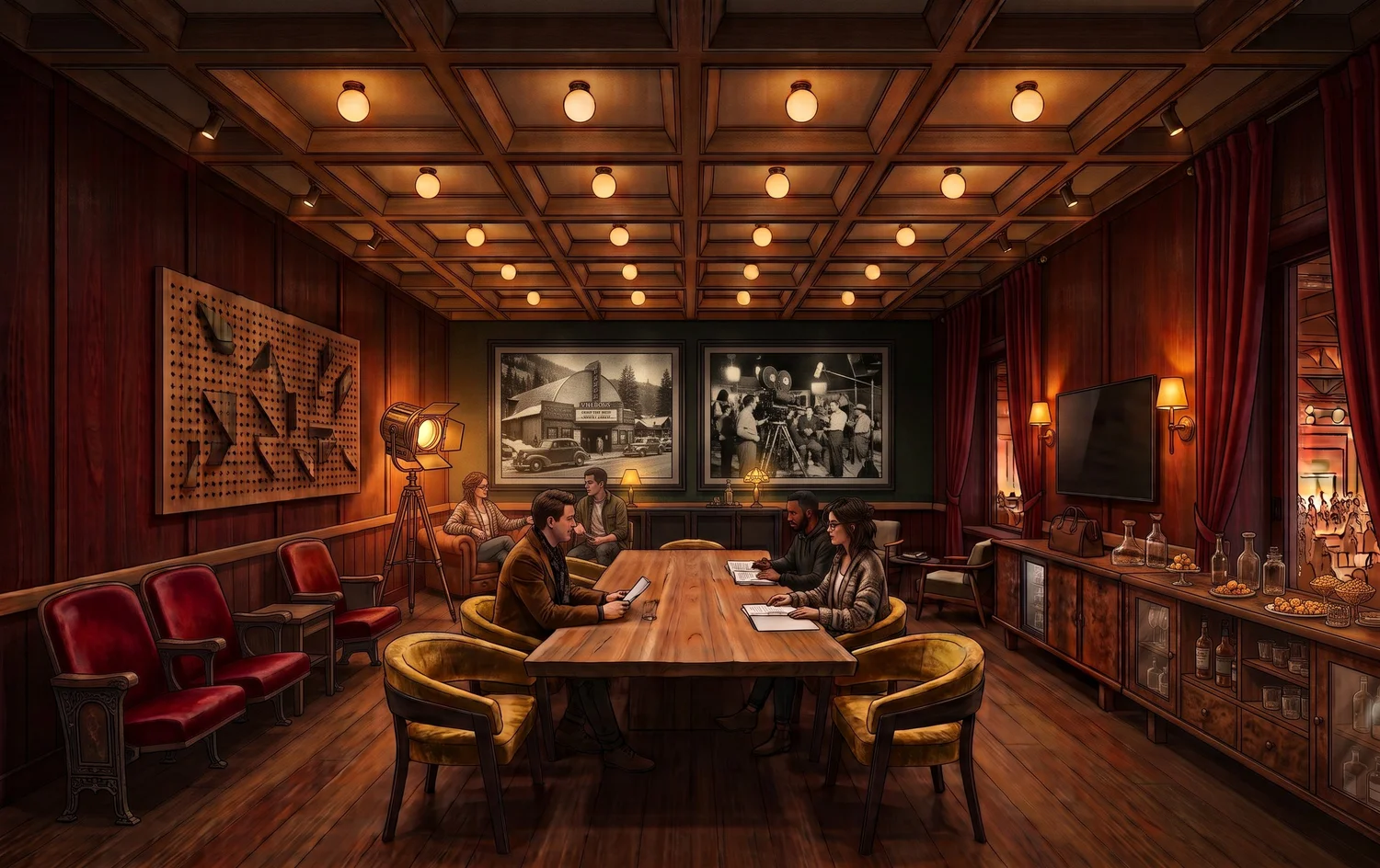 Concept rendering of an upstairs lounge