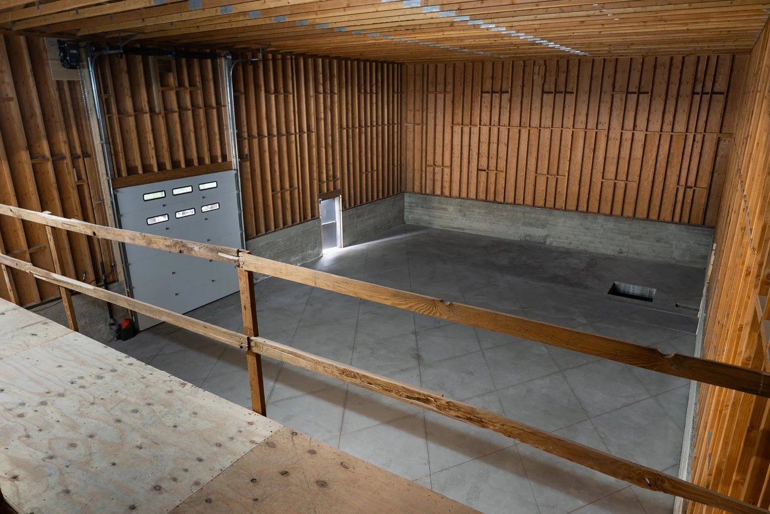Looking down into the hall from the mezzanine