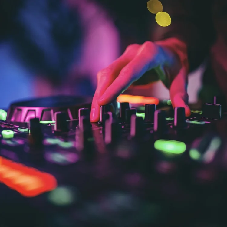 A DJ at the decks