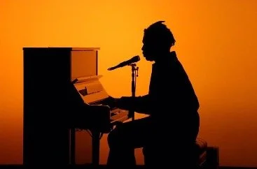 A pianist on stage