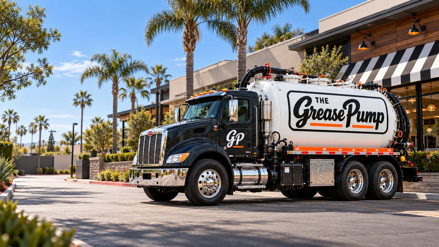 The Grease Pump truck outside a Southern California restaurant