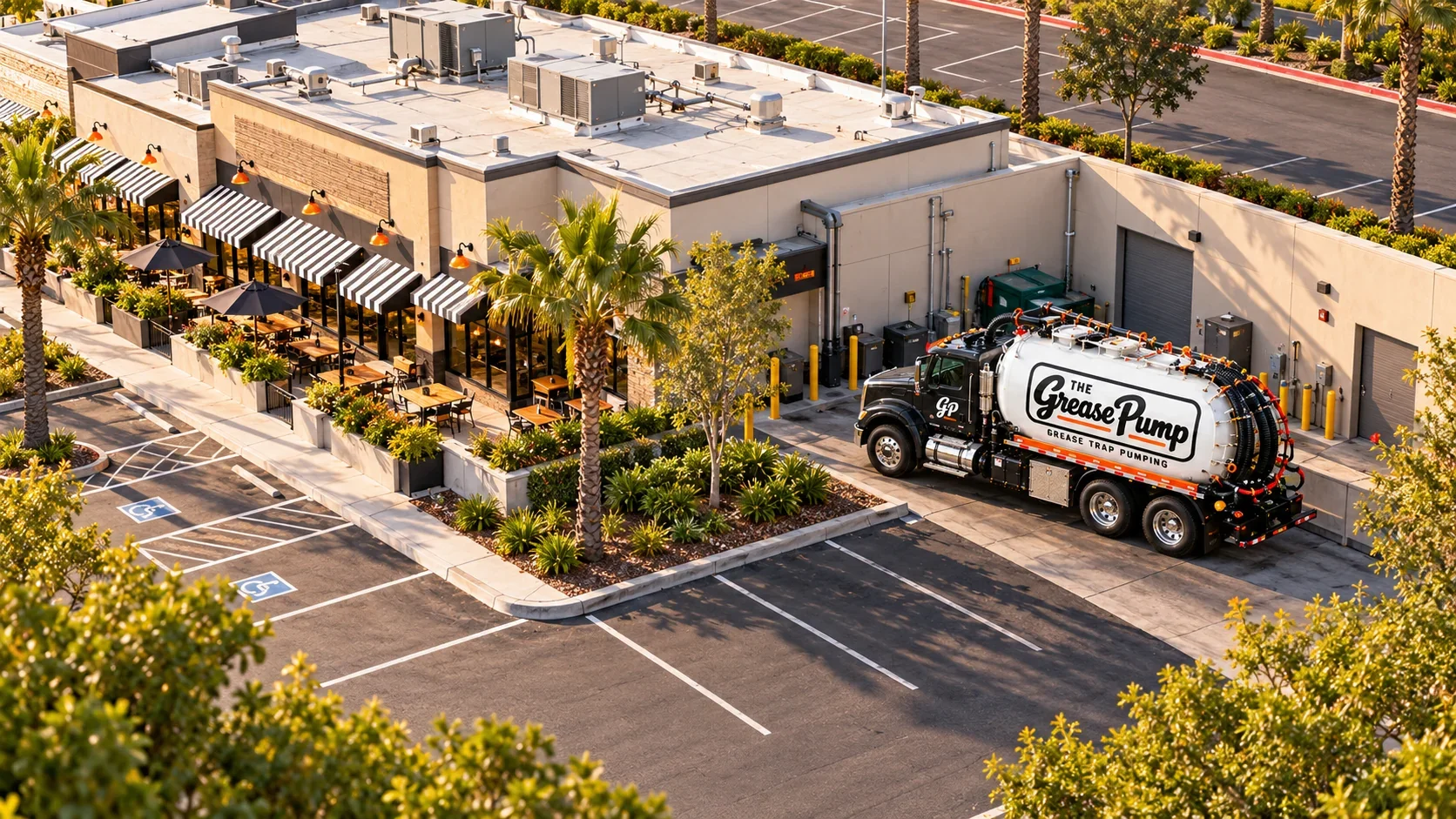 The Grease Pump truck servicing restaurants in Southern California