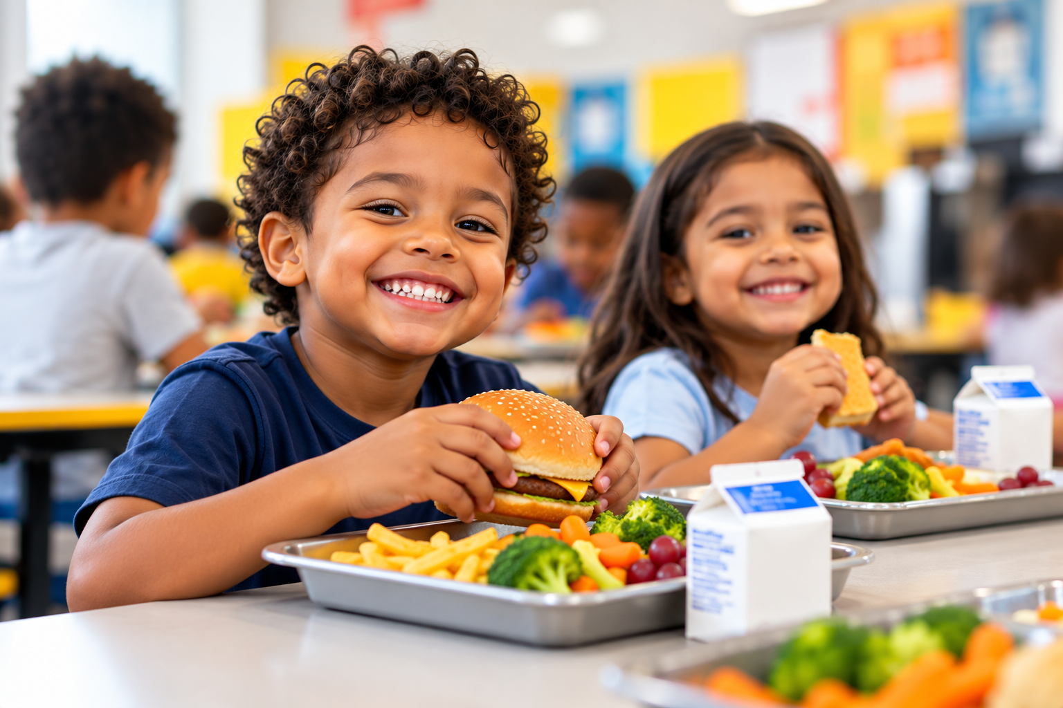 Students at mealtime